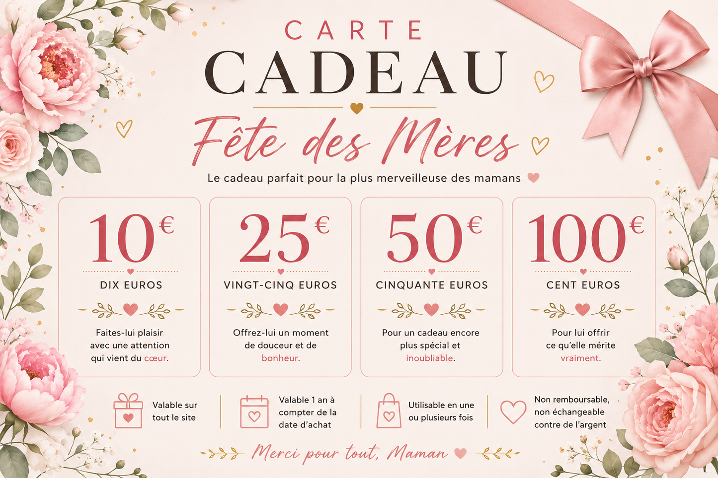 🌸 Carte cadeau maman et merveilles ✨️